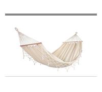 Hamac graphik écru à franges 300x140cm certifié fsc 100%