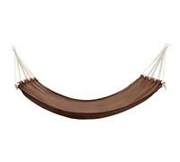 Hamac marron avec structure de hamac en coton et polyester 300 x 150 cm pour jardin, balcon, terrasse, camping, extérieur, détente et détente avec suspension et sac de transport