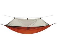 HAMAC MOSQUITO BASS du Grand Canyon - Hamac d'extérieur jusqu'à 150 kg, Hamac de voyage avec moustiquaire - Léger et compact avec des protections pour les arbres - Thé Roiboos (brun)