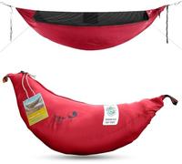Hamac Parachute Pro - Marron | Hamac extérieur 325 x 170 cm avec moustiquaire intégrée, mousquetons et Ridgeline pour Un Montage Rapide | Original Ticket to the Moon Depuis 1996