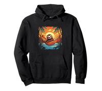 Hamac Paresseux Coucher de Soleil Tropical détente Palmiers Sweat à Capuche