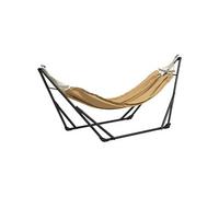 Outsunny Support avec hamac pliable en acier, support 2 en 1 pour hamac ou chaise suspendue, sac de transport inclus, dim. 263L x 89l x 100H cm