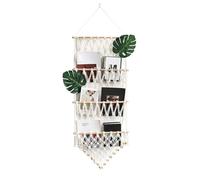 Hamac pour Animaux en Peluche Étagère Murale en Style Bohémien | Hamac en Filet Doux avec Franges pour Chambre Maison Chambre d'Enfant Appartement Dortoir Entrée