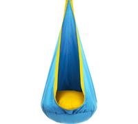Hamac pour enfants 100% thérapie-siège de balançoire pour enfants avec sac, crochet de plafond pivotant à 360 °, bleu ciel & jaune citron