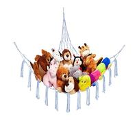 Hamac pour peluches, filet de rangement pour jouets, décoration de chambre d'enfant (bleu)