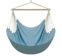 Hamac Siège XXL 2 personnes toile Bleu pacifique 100% Coton 185x130cm incl pivot