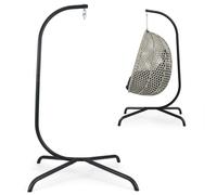 Hamac Support en C Suspendu en Métal COSTWAY, Crochet à Ressort Rotation à 360° Support de Chaise Suspendu pour Intérieur Extérieur