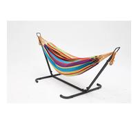 Hamac sur pied 2,6 m avec toile en polyester multicolore COPACABANA