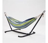 Concept Usine – Hamac sur pied 26 m – toile polyester bleu et vert – COPACABANA