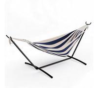 Hamac Suspendu Fer Toile Jardin Balcon Terrasse Camping | Hamac en fer et toile pour la détente en plein air. Structure robuste idéale pour jardin balcon et camping.