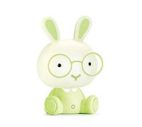 Hamaio Veilleuse LED Lapin Mignon, Veilleuse Portable Enfant - 3 Niveaux D'intensité Lumineuse, Nuit Lumière USB Rechargeable en Silicone - Vert/Bleu