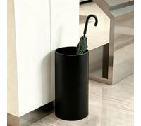 Hamankim Porte-parapluies rond de grande capacité support de rangement sur pied antirouille pour l'entrée d'une maison d'un hôtel seau à parapluies pour ranger les longs parapluies pliants(Noir)