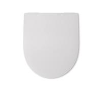Hamberger 539199 Samar Slim Abattant de WC avec fermeture amortie et charnières en acier inoxydable Blanc
