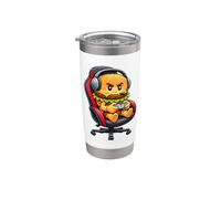 Hamburger amusant pour gamer mignon hamburger gamer amateur de nourriture enfants Gobelet isotherme en acier inoxydable double paroi