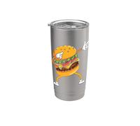 Hamburger drôle Dab Art enfants hommes femmes amateurs de cheeseburger Gobelet isotherme en acier inoxydable double paroi