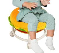 Hamburger-shaped Small Rolling Stool Funny Soft Hamburger Wheels Low Seat | Hamburger-shaped Cushion Low Stool Indoor Furniture For Home Living Room Playroom Kids Kindergarten Indoor Outdoor Camping