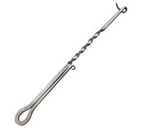 Hameçon à viande pour barbecue, en alliage avec pointe tranchante et artisanat forgé, 25 cm, facile à retourner les steaks, barbecue, cuisine, barbecue en plein air, camping, gris