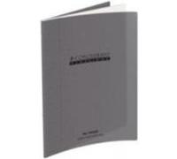 Conquerant Cahier 36682 piqué – Couverture polypropylène rigide transparente – Papier gris