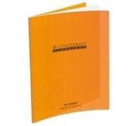 Conquérant 35605 Cahier Classique Piqûre Couverture Polypropylène Rigide Transparente A5+ Papier Orange