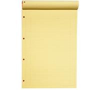 Bloc-notes Oxford International A4+ ligné jaune 6mm 160 pages agrafées couverture carte orange