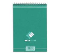CONQUERANT lot de 10 Bloc-Notes Sténo A5 Uni 100 Pages Reliure Intégrale Couverture Carte Verte
