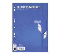 Etui 100 feuillets mobiles simples Conquérant Sept format A4 21 x 29,7 cm grands carreaux