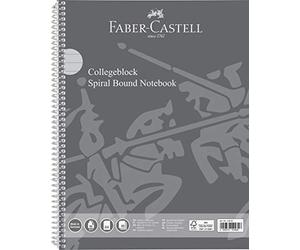 Hamelin GMBH Elba Faber Castell 10418 Cahier de collège DIN A4, 80 feuilles/90 g/m², certifié FSC, papier fin sans bois, fabriqué en Allemagne, ligné, bord des deux côtés, 1 pièce
