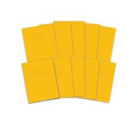 Hamelin Lot de 10 cahiers d'exercices A5 48 pages jaunes pour l'école, ligné 8 mm et marge (9 x 7)