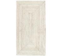 HAMID - Tapis Alhambra en Jute Couleur Ivoire 80x150 cm - Tapis Tressé à la Main 100% Fibre de Jute - pour Salon, Chambre & Couloir