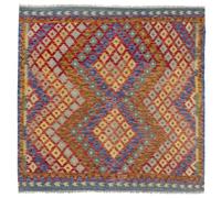 HAMID Tapis carré Kilim Herat, tissé à la Main en Laine 100%, Tapis Kilim pour Salon, Salle à Manger, séjour... (151x164)