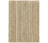 HAMID - Tapis de Jute Granada 100% Fibre Naturelle - Moquette Douce et Résistance Moyenne - Tissé à la Main - Salon, Chambre, Couloir - Nature (70x50cm)