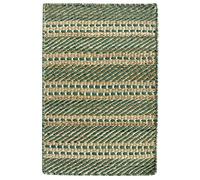 HAMID - Tapis en Jute de Laine Olivia, Tapis en Laine et Jute Tissé à la Main pour Salon, Chambre, Salon, Vert Naturel, (40x60cm)
