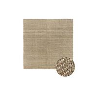 HAMID - Tapis Jute Alcazar 100% Fibre Naturelle, Moquette Douce, Tissé à la Main - Salon, Chambre, Tapis de Couloir - (Naturel, 250x250cm)