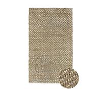 HAMID - Tapis Jute Naturelle, Tapis de Jute Alcazar 100% Fibre de Jute Naturelle, Moquette Douce, Tissé à la Main - Salon, Chambre, Tapis de Couloir (110x60cm)