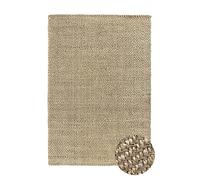 HAMID - Tapis Jute Naturelle, Tapis de Jute Alcazar 100% Fibre de Jute Naturelle, Moquette Douce, Tissé à la Main - Salon, Chambre, Tapis de Couloir - (Naturel, 200x140cm)