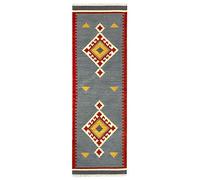 HAMID - Tapis Kilim Lori Oriental Design - 100% Laine - Kilim tricoté Main - Couloir, Salon, Chambre, Salon, Entrée… (D1, 250x80 cm)