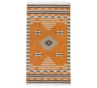 HAMID Tapis Kilim Lori - Tissé à la Main en 100% Laine, Style Ethnique bohème, Doux et résistant, idéal pour Le Salon, la Chambre et la Salle à Manger (110 x 60 cm)