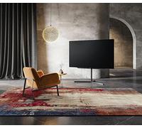 HAMID - Tapis rectangulaire Moderne et Doux en Laine des Alpes pour Salon, Chambre, Salon (300 x 250 cm, Ivoire/Rouge)