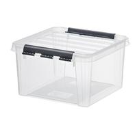 Hammarplast Boîte de rangement SmartStore Classic 7 L – couvercle empilable clips noirs transparent