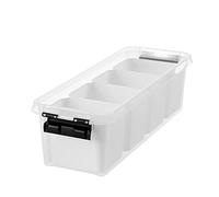HAMMARPLAST Lot de 4 boîtes SmartStore Classic 4-3,5 litres avec 4 inserts 380 x 140 x 110 mm