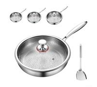 Hammered Steel Frying Pan 30cm Non-Stick pour surface Hammered(30) | Hammered texture, natural non-stick, no synthetic coating, easy cleaning, steel body