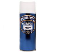 Hammerite Direct Pour Rouille Lisse Aérosol Spray peinture- TOUS COLORIS DISPONIBLE - Blanc 400ml