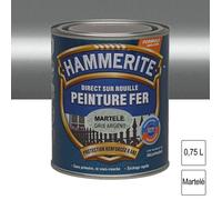 Julien Peinture Hammerite fer martelé Gris argent 0,75 l