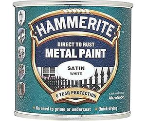 Hammerite HMMSATW750 Direct to Rust Métal Peinture, 750ml le Volume, Satiné Blanc