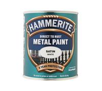 Hammerite HMMSATW750 Direct to Rust Métal Peinture, 750ml le Volume, Satiné Blanc