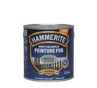 Hammerite Peinture Métal Direct sur Rouille - Anticorrosion, imperméable, direct sans sous-couche - Gris Argent Martelé 2,5 L