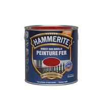 Hammerite Peinture Métal Direct sur Rouille - Anticorrosion, imperméable, direct sans sous-couche - Rouge Martelé 2,5 L