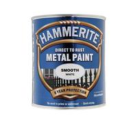 Hammerite - Peinture Métal Directe sur Rouille, Blanc Lisse, 750ml
