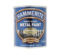Hammerite - Peinture métal lisse or, 750ml