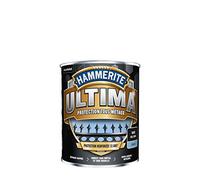 Hammerite Ultima - Peinture Acrylique Tous Métaux - 3 en 1 : Antirouille, Direct sur Rouille et Sans Sous-couche - Brillant Noir 0,75 L